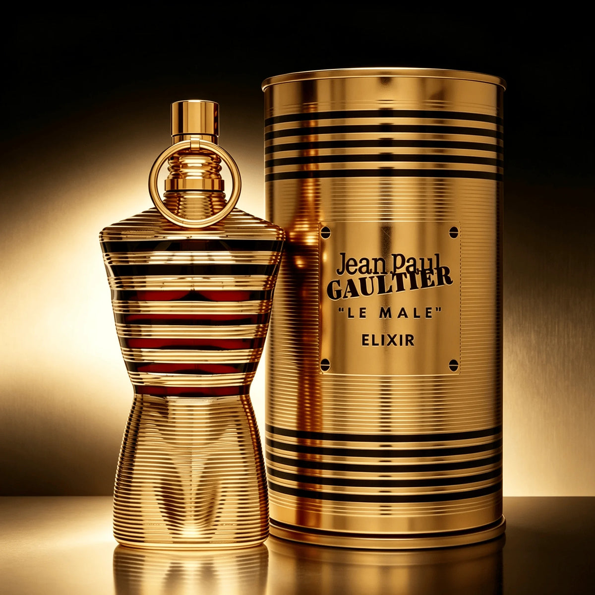 Jean Paul Gaultier Le Male Elixir Parfum for Men Unisex Perfume Long Lasting Woody Amber Fragrance Spray Luxury Golden Torso Bottle Fragrance Gift for Dating Party Daily Wear