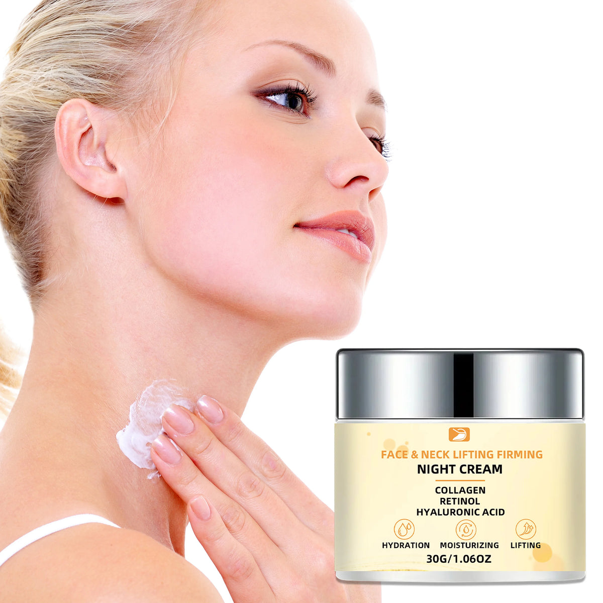 Face & Neck Lifting Firming Night Cream: Firms Face & Neck, Hydrates & Smooths Light Skin. Non-Greasy, Skincare Lovers' Choice