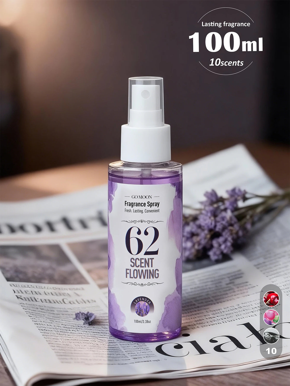 100ml/3.38oz, 10 Scents Fragrance Spray, Quickly Remove Odors, Long Lasting Fragrance, Air Fresh, Suitable for Home, Car, Gifts
