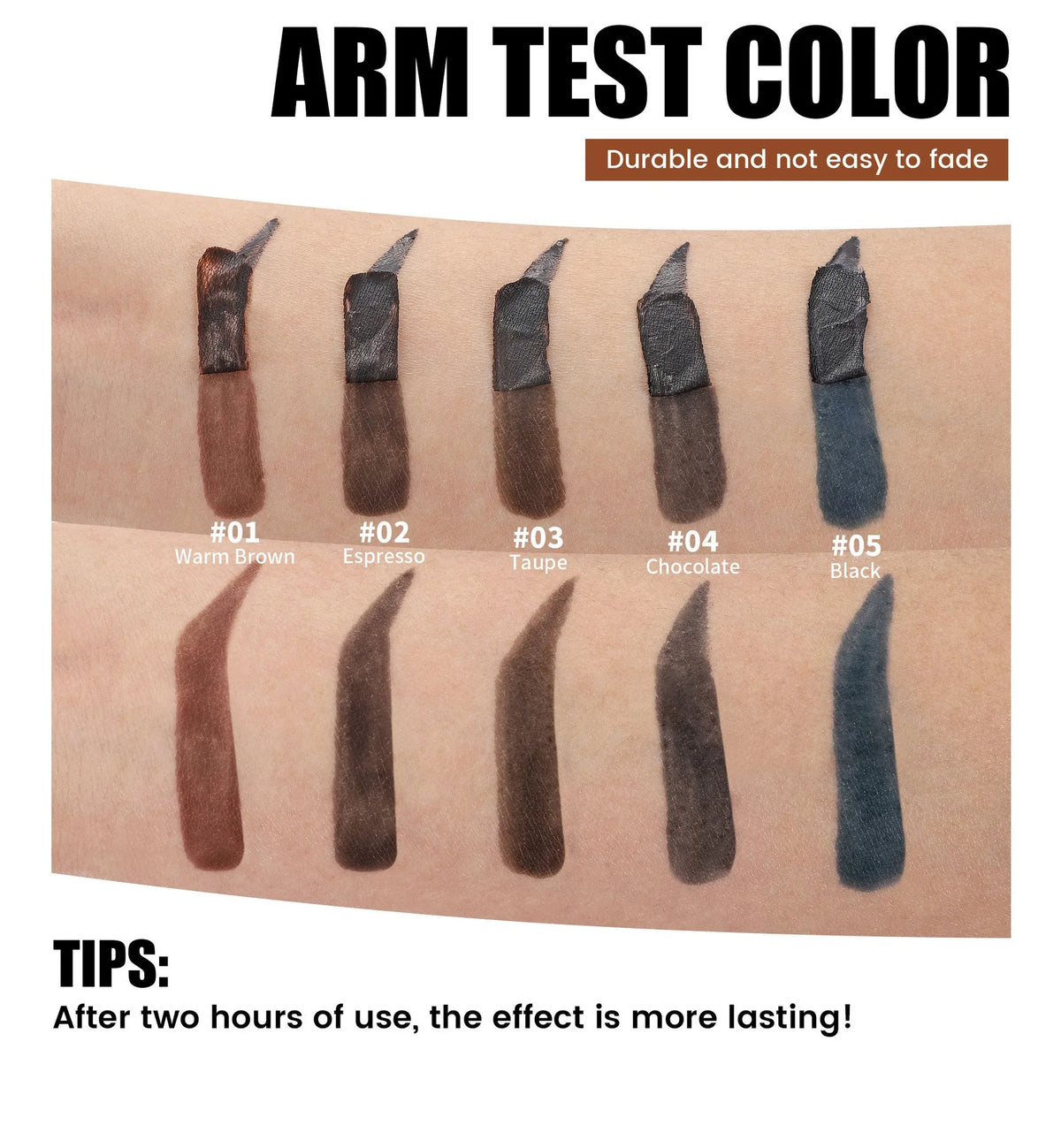 5 Colors Peel Off Eyebrow Gel Semi Permanent Brow Tint Waterproof Lasting Tattoo Peel Off Eyebrow Gel Tint Natural Brows Makeup