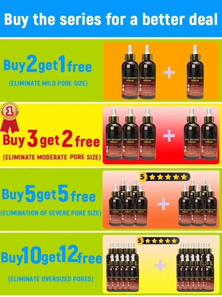 Pore Shrink Face Serum Remove Blackheads Acne Acidity Oil Control Repair Essence Moisturizing Nourish Pores Firming Facial Care