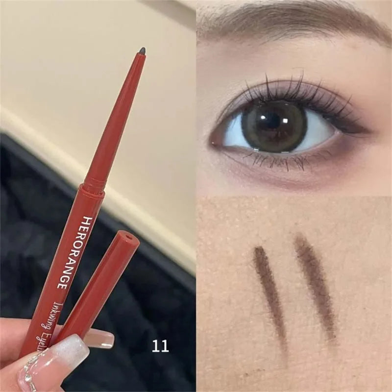 12 Colors Eyeliner Pencil Smooth Wine Red Soft High Pigment Eye Liner Pen Waterproof Matte Aegyosal Lying Silkworm Eyes Makeup