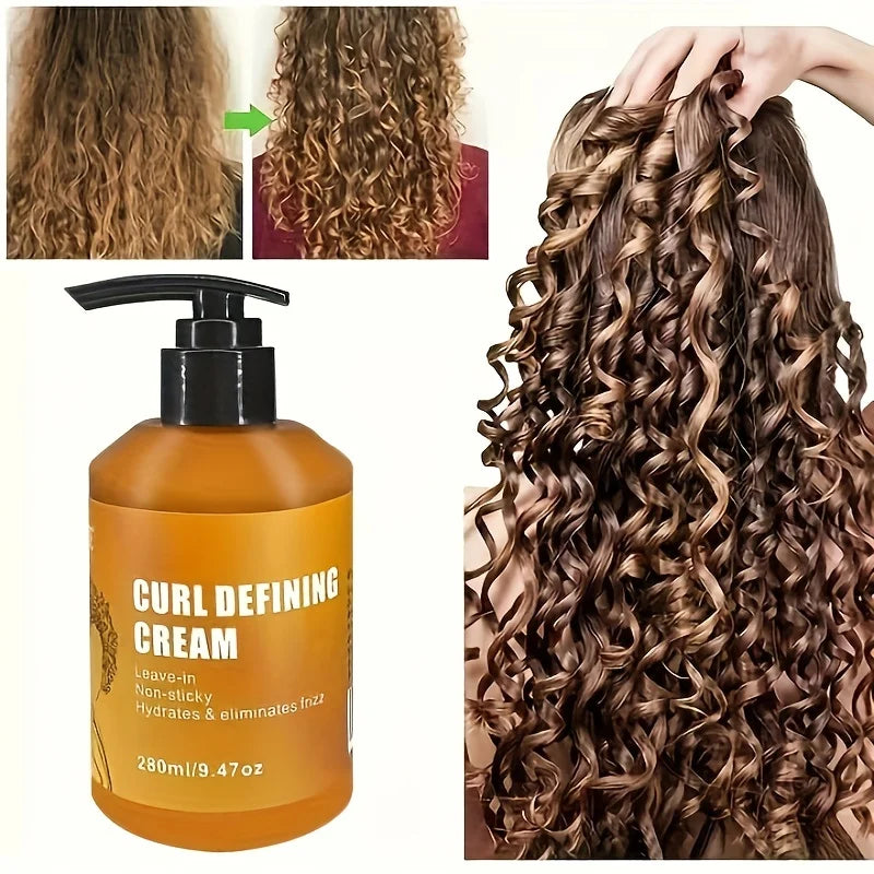 GZE CURL DEFINING CREAM with Argan Oil for Wavy and Curly Hair Hair Moisturizer and Deep Conditioning for Shine and Bounce