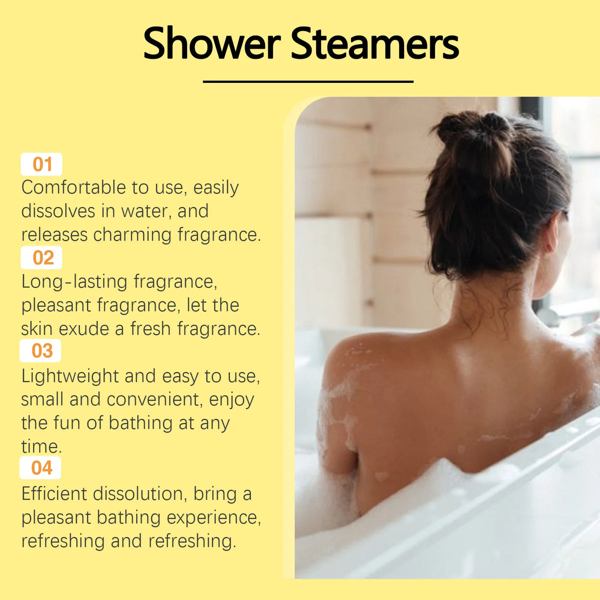 OceAura Shower Steamers Aromatherapy Long Lasting Lavender Rose Fragrance Relaxing Mind Body Soothing Shower Steamers Tablets