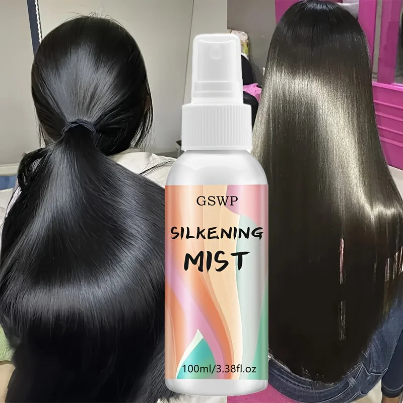 GSWP Silky Hair Spray Is a Leave-in Treatment with Heat Protection, a Pleasant Fragrance, and Leaves Hair Smooth and Shiny.100ml