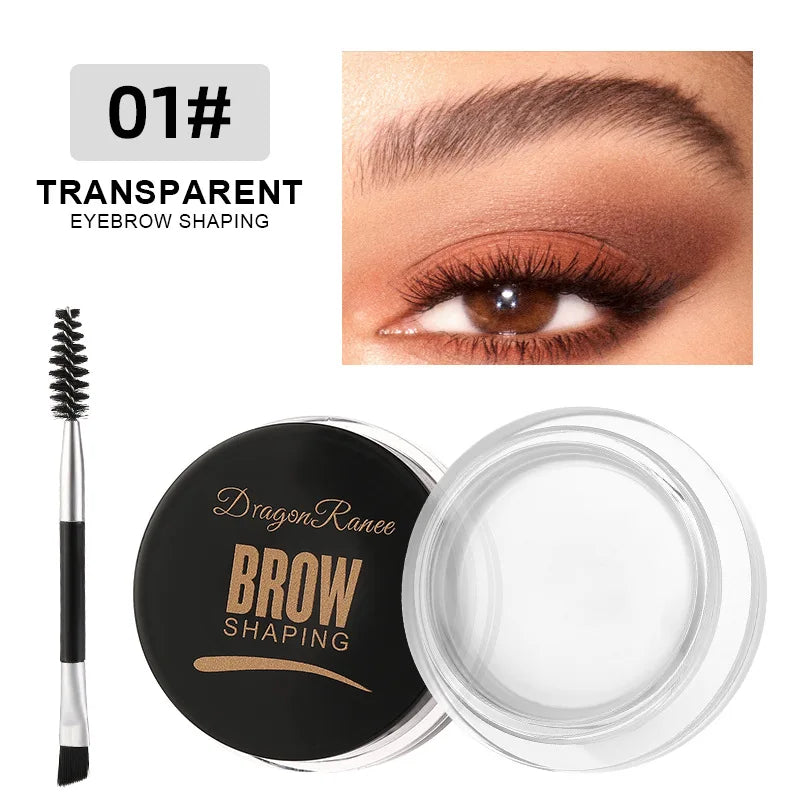 White Bushy Eyebrow Gel - European & American Style, Long-lasting Setting Pomade Soap Wax, Volumizing Sculpting Eyebrow Pen for