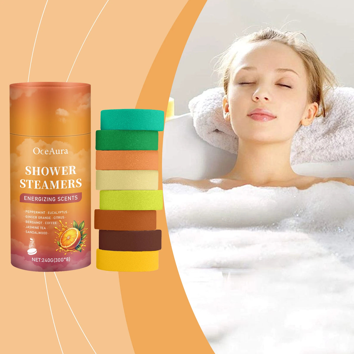Aromatherapy Shower Steamers Aromatherapy Home Spa Relax Body Mental Relaxation Bath Products Shower Steamers Tablets Deep Clean