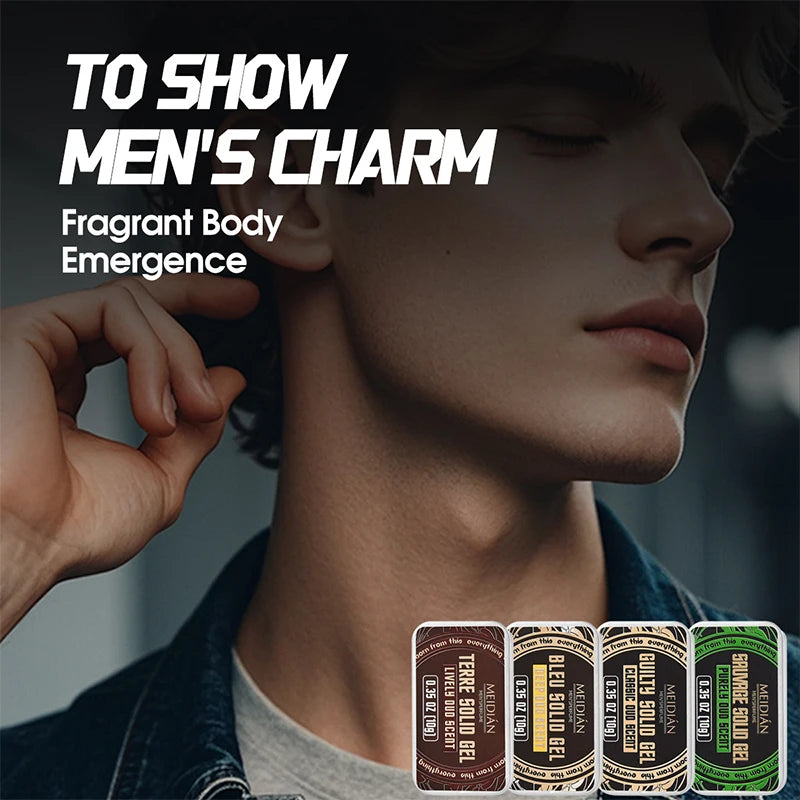 Men Solid Cologne Long-lasting Fragrance Men Deodorant Set 4 In A Box Portable Woman Floral Scent Solid Balm Gel Light Fragrance
