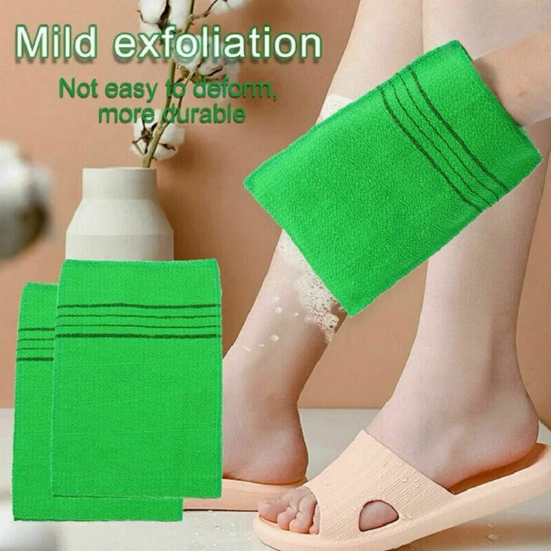1PC Exfoliating Bath Pad Towel Korean Asian Exfoliating Bath Washcloth Body Scrub Shower Double Sided Exfoliating Cloth Gloves