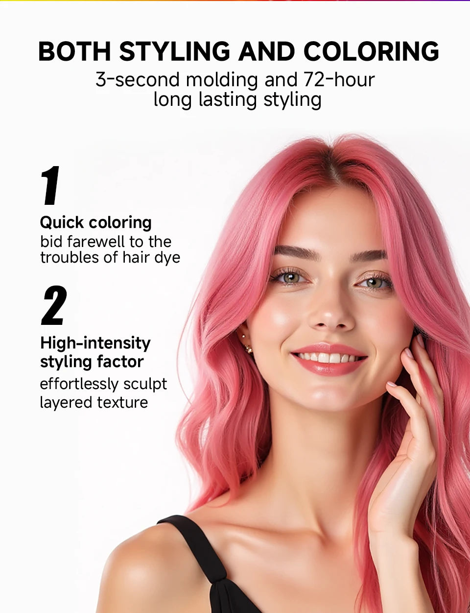Sevich Hair Color Wax Temporary Hair Colour Cream Long Lasting Hair Dye Cream Unisex One-time Hair Color Gel For Beards Eyebrow