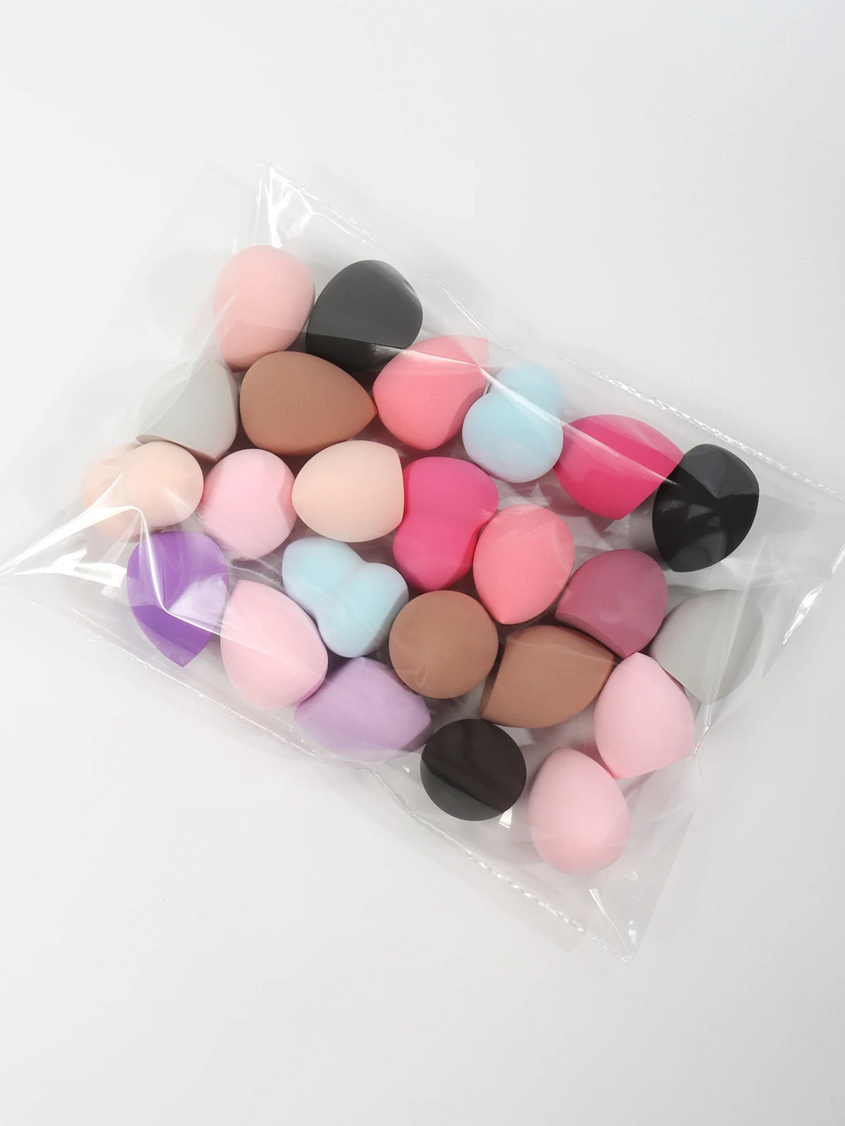 Medium Size Beauty Sponge 6/12/24/36/60 Pieces, Random Color and Shape, Foundation Mixing Beauty Sponge, Liquid, Cream and Powde