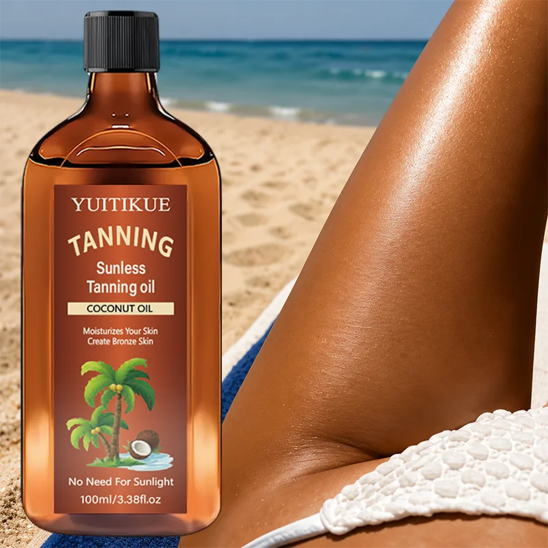 Non-Sticky Self-Tanning Body Serum Fast Absorb Nourish Dry Skin Create Natural Sun-Kissed Tone Holiday Daily Skin Treatment