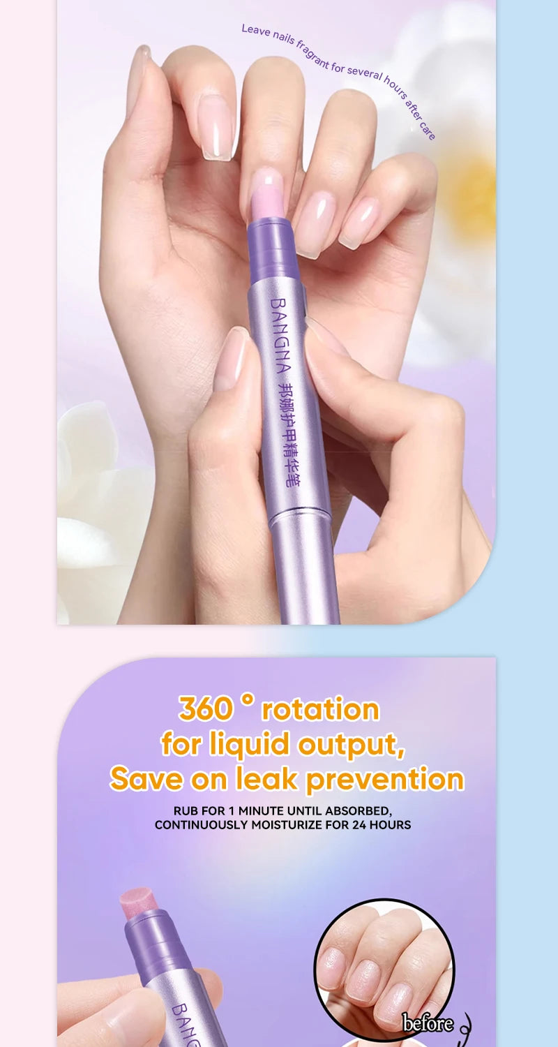 3-in-1 Nail Art Pen Hand Armor Essence Brush Cuticle Pusher Manicure Care Tools Cuticle Oil Pen Dead Skin Cuticle Remover Pen