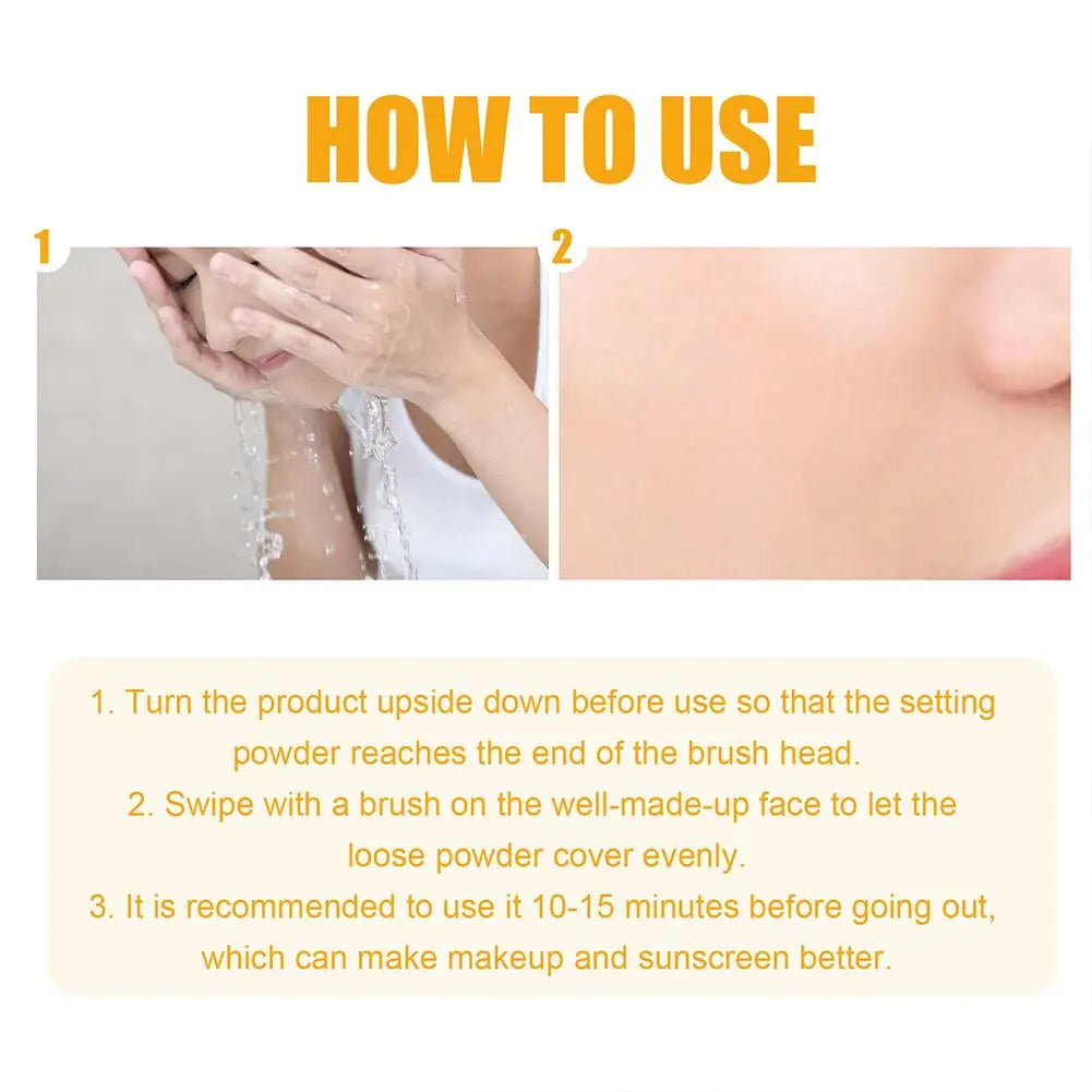 Sunscreen Loose Powder SPF50 Invisible Pore Oil Control Waterproof Long Lasting Solar Blocker Concealer Sunscreen Shaping Powde'