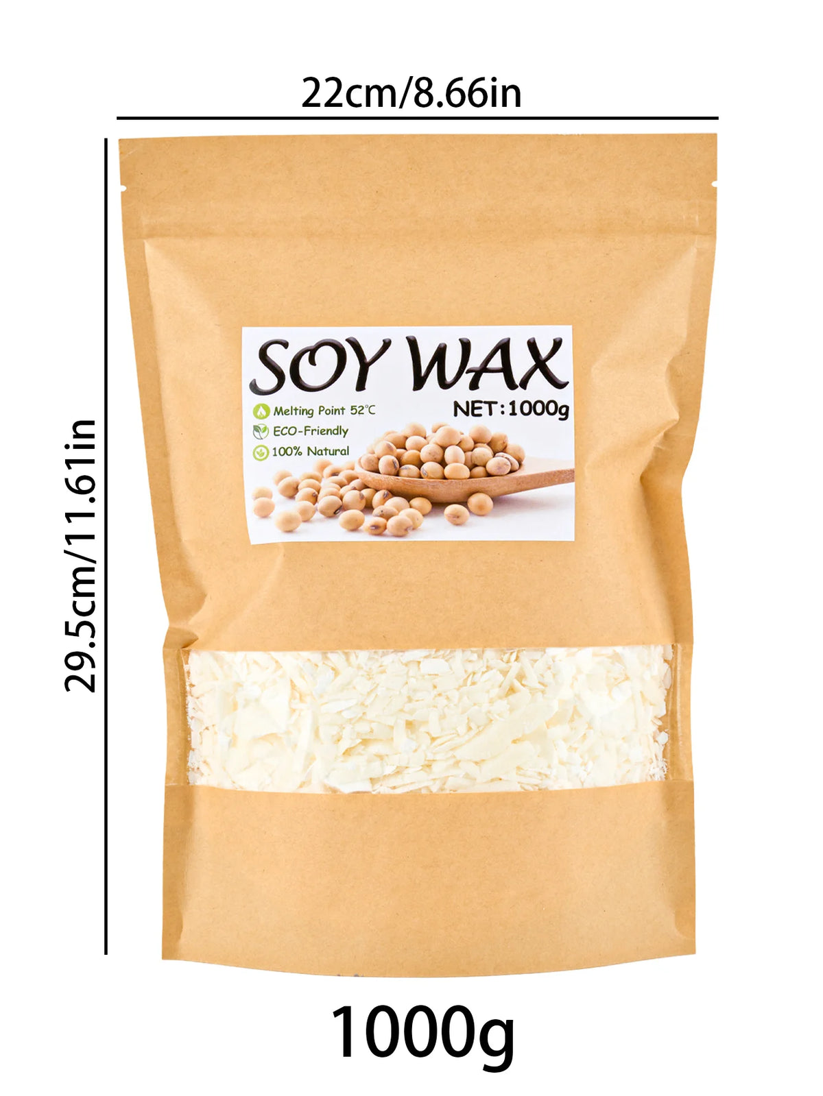 100g-1000g Natural Soy Wax DIY Handmade Candles Crafts Making Supplies 100% Additive-Free Wax Flakes Scented Candle Raw Material