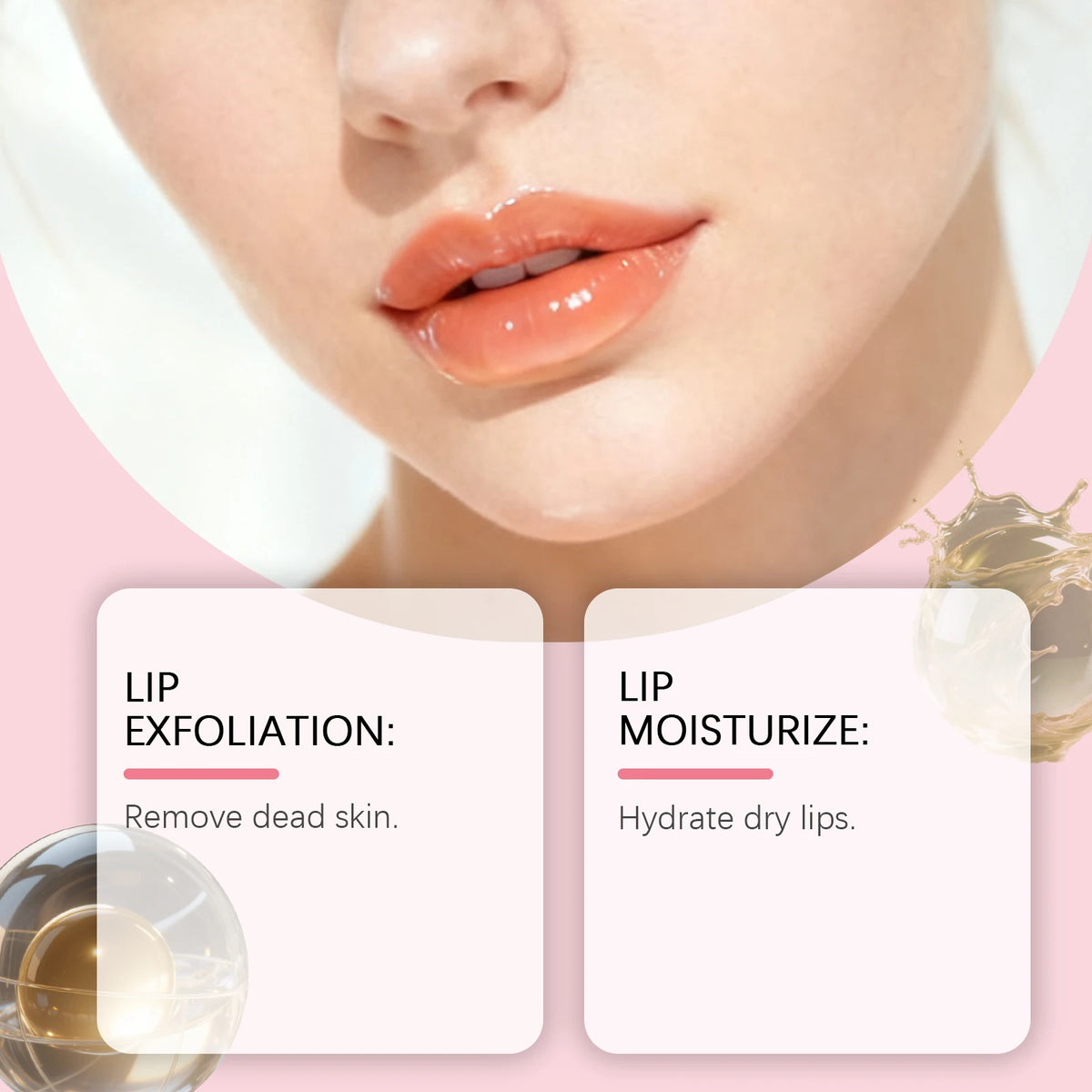 Strawberry Lip Scrub Exfoliating Preventing Drying Cracking Improve Dullness Remove Dead Skin Moisturizing Brightening Lip Care