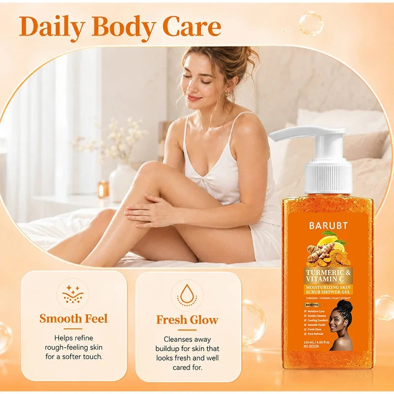 Vitamin C Brightening Body Wash Exfoliating Shower Gel Aloe Vera Moisturizing Skin Polish Gentle Deep Cleansing Daily Skincare