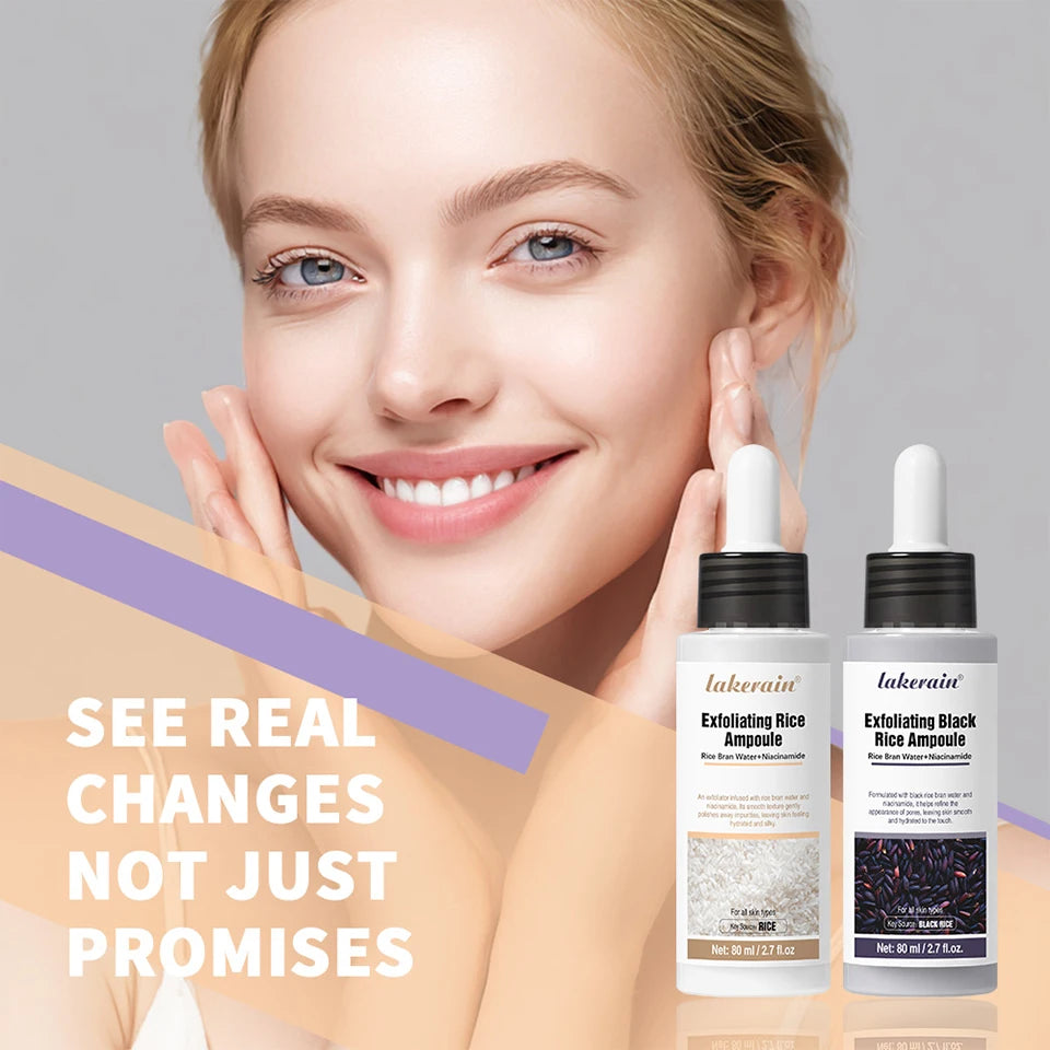 White Black Rice Peeling Essence Exfoliating Moisturizing Exfoliating Hydrating Serum Moisturizing Rice Toner Gentle Skin Care