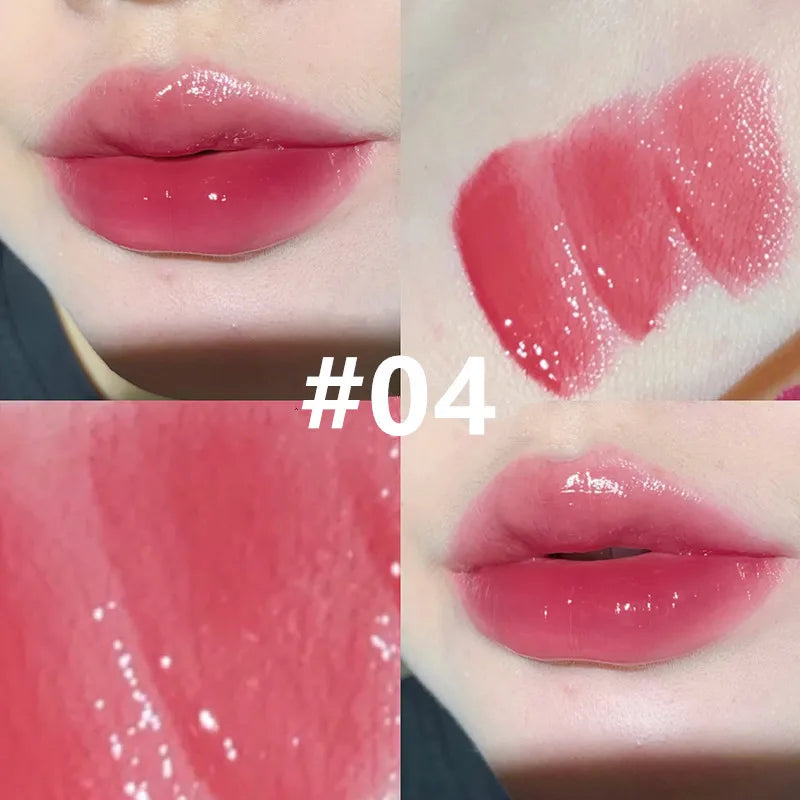Silky Glossy Lipstick Gege Bear Pump Lips Moisture Water Bomb Comfortable Ultra Sheen Non-Stick Cup Lip Balm