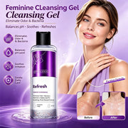 Amococo 2/3Pcs Feminine Wash 240ml Refresh Intimate Cleansing Gel PH Balancing Female Cleanser with Rose Flower Oil Aloe Vera Cucumber Extract Gentle Daily Personal Care Body Wash