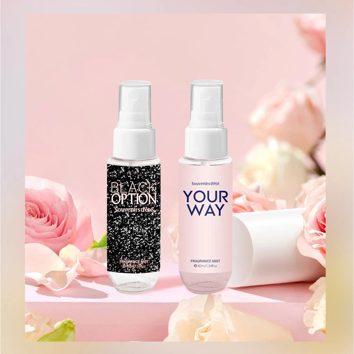 4pcs Pink Women's Body Perfume, Fresh Floral Fragrance Spray, Lasting Fragrance, Alcohol Free, Ideal Gift for Women