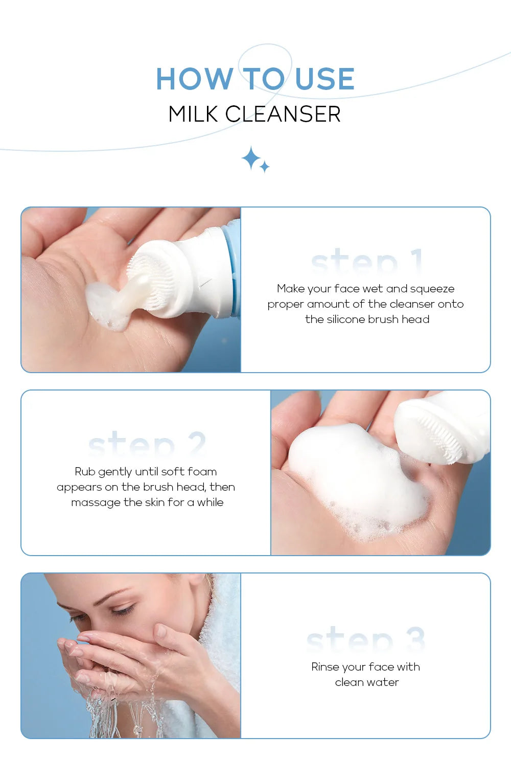 Korean Milk Facial Cleanser 80g – Deep Moisture, Oil Control & Glowing Skin | Hyaluronic Acid, PH-Balanced for Dry/Oily Skin