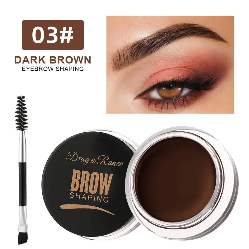 White Bushy Eyebrow Gel - European & American Style, Long-lasting Setting Pomade Soap Wax, Volumizing Sculpting Eyebrow Pen for