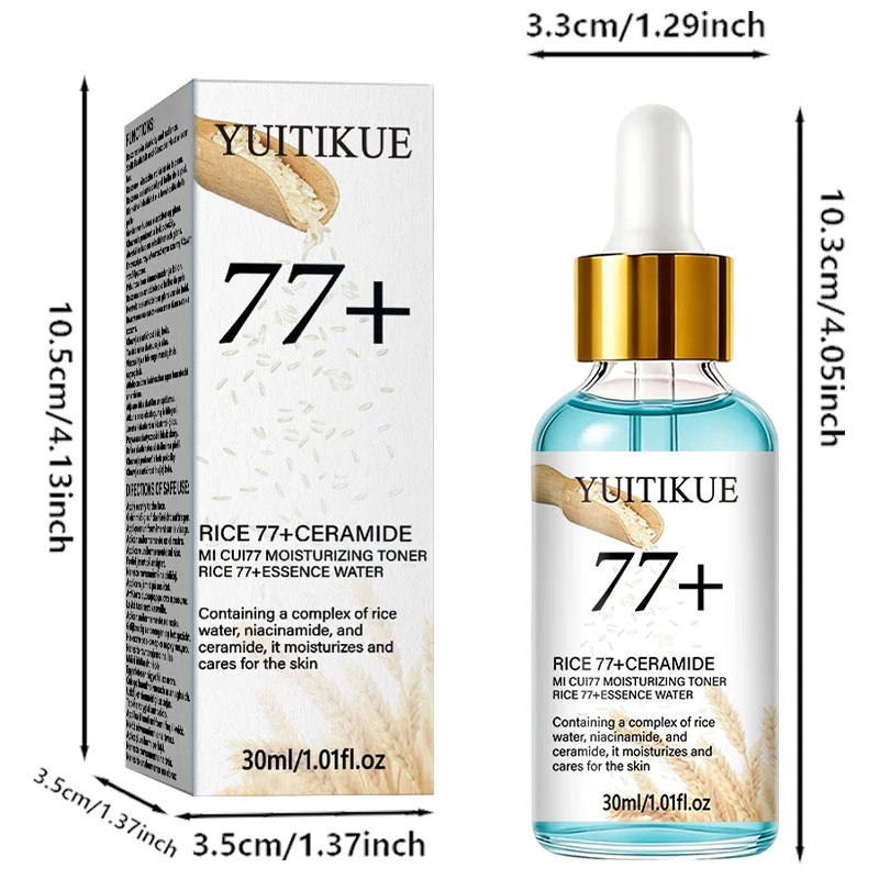YUITIKUE MI CUI77 Rice Essence Water Ceramide Niacinamide Long Lasting Moisture Strengthen Skin Barrier Toner 30ml