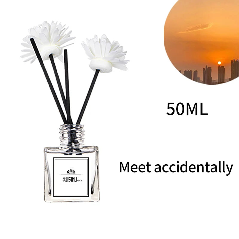 50ml Flameless Home Fragrance Room Perfume Liquid Air Freshener Reed Diffuser Home Decor Square Bottle Aromatherapy Diffuser