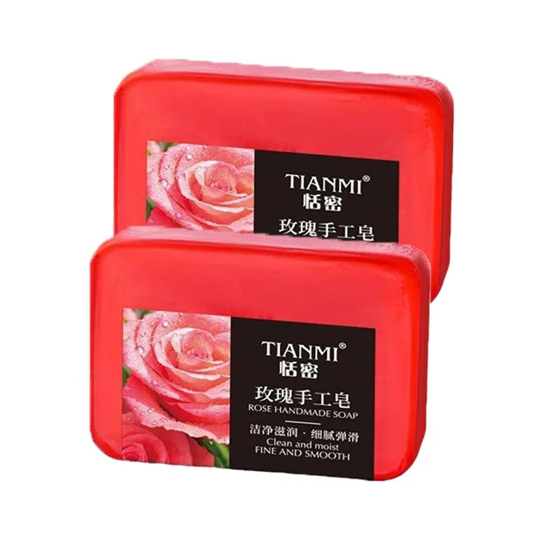 Rose Essential Oil Soap Deeply Cleanses Your Face and Body, Leaving a Long-Lasting Fragrance While Moisturizing and Hydrating