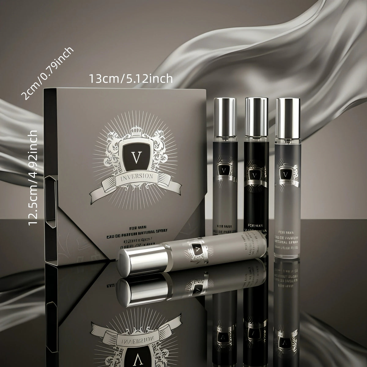 MYSTICAL 4pcs Men's Cologne Variety Gift Set, Long Lasting EDP Fragrance Selection for Office, Gym & Night Out, 0.68oz X 4 Portable Sprays with Woody, Aquatic & Oriental Scents, Luxury Grooming Collection, Ideal Birthday Anni