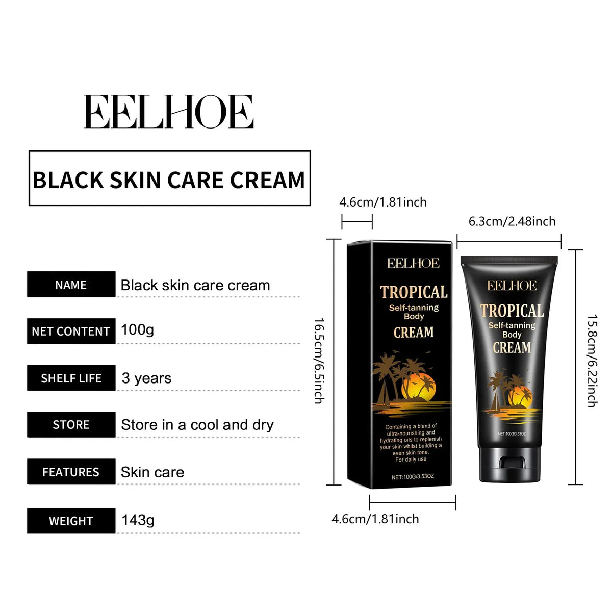 Body Self-Tanning Cream Self Tanner Quick Tanning Accelerator Body Natural Bronzer Dark Wheat Color Moisturizing Fake Tan Cream