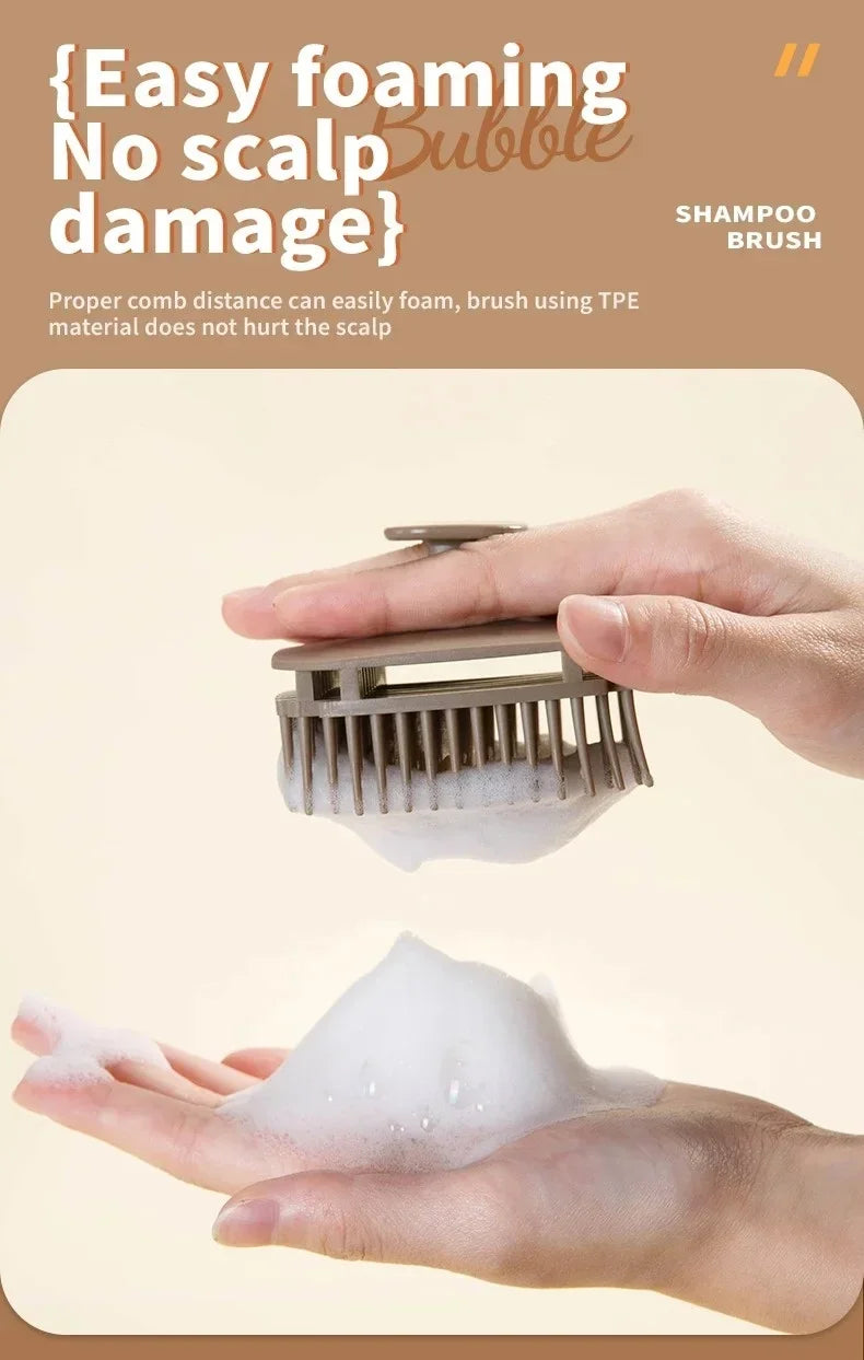 Square Shower Scalp Massager Brush Shampoo Hair Wash Comb Body Exfoliator Portable Salon Household Hairdressing Care Accessory