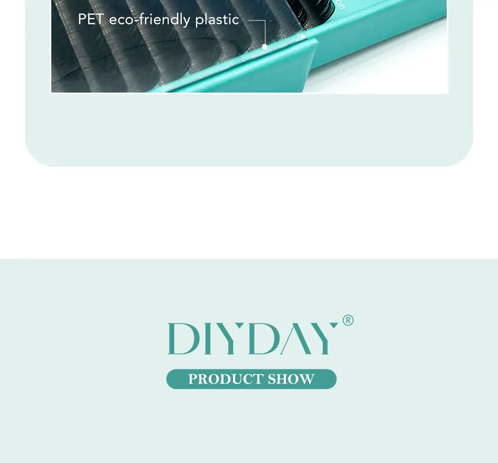 DIYDAY Flat Individual Lash Extension 0.15 0.20 Split Tips Super Softer Eyelash Ellipse Flat Classic False Eyelashes Supplies