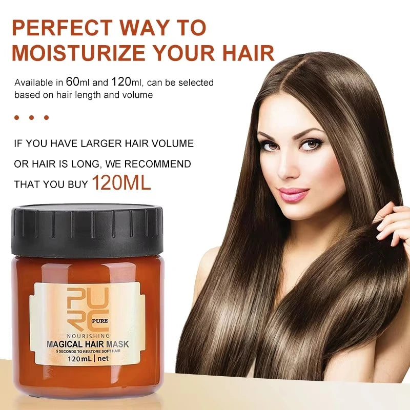 PURC 5 Seconds Magic Hair Mask Argan Oil Nourishing Smoothing Repair Damaged Frizz Masks Hair Care