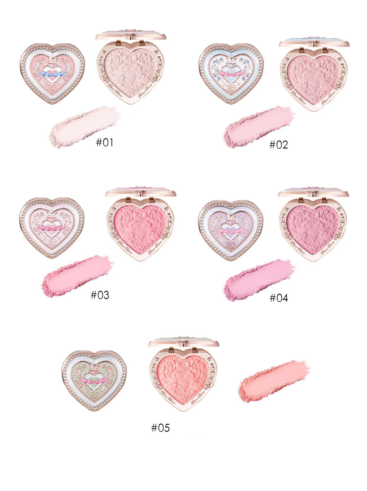 FLOWER KNOWS THE SWEETIE BEAR COLLECTION Silk Satin Blush Powder For Cheeks Contour Face Bunny Garden Blush Natural Matte Finish