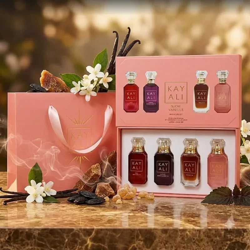 4x10ml KAYALI Perfume Set Long Lasting Luxury Unisex Portable Mini Fragrance Collection Elegant Sweet Rich Smooth Premium Scent