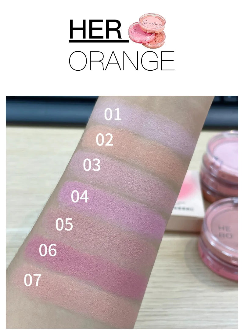 HERORANGE Powder Blusher Natural Matte Color Low Saturation Nude Korean Pure sexy New Powder Blusher