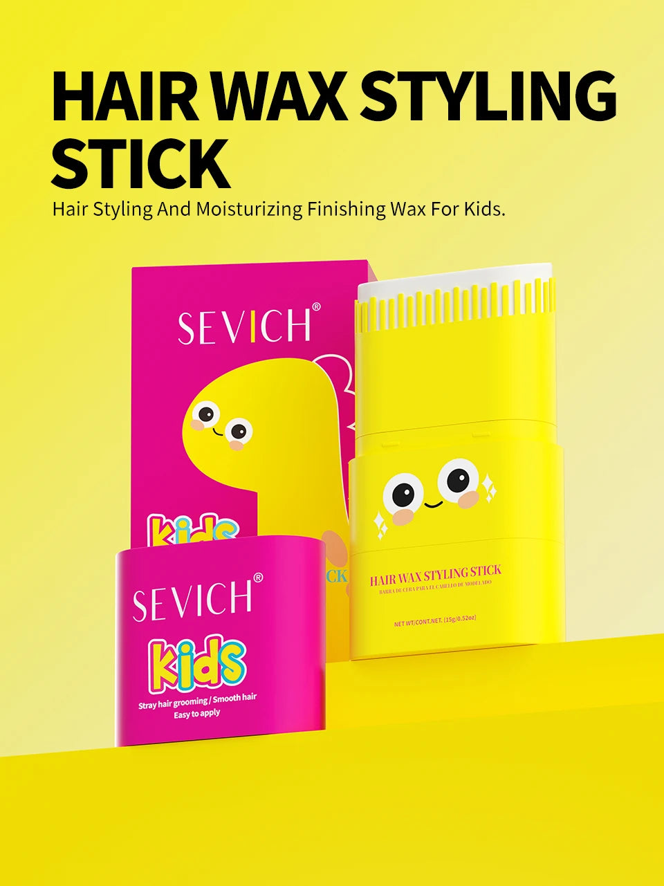 SEVICH Kids Hair Styling Gel Children Broken Hair Arrangement Cream Anti-frizz Braiding Gel Hair Wax Stick Hair Finishing Care