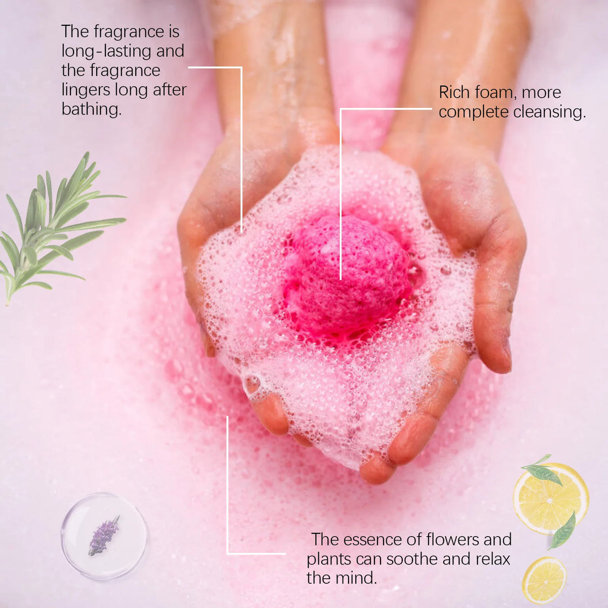 Bath Salt Lasting Fragrance Aromatherapy Floral Scent Exfoliating Moisture Body Wash Cleansing Spa Salt Ball Bubble Salts Shower