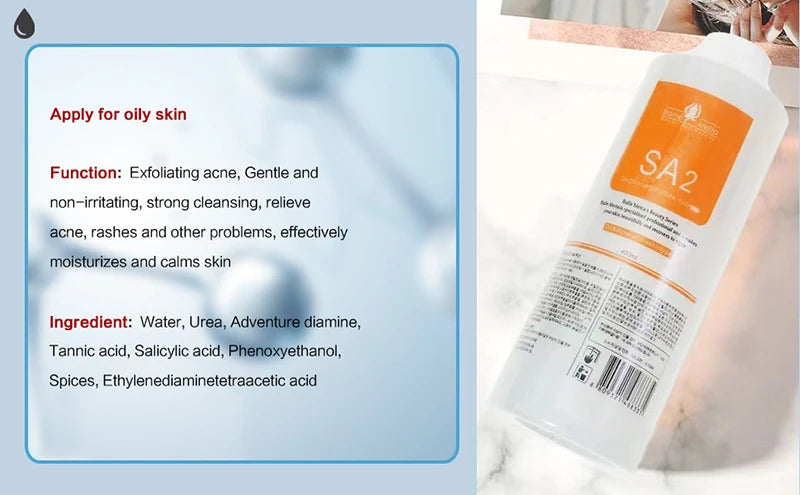 3PCS Skincare Deep Cleansing AS1 SA2 AO3 Water Based Exfoliating Liquid Pore Shrinking Moisturizing Liquid Beauty Salon Facial