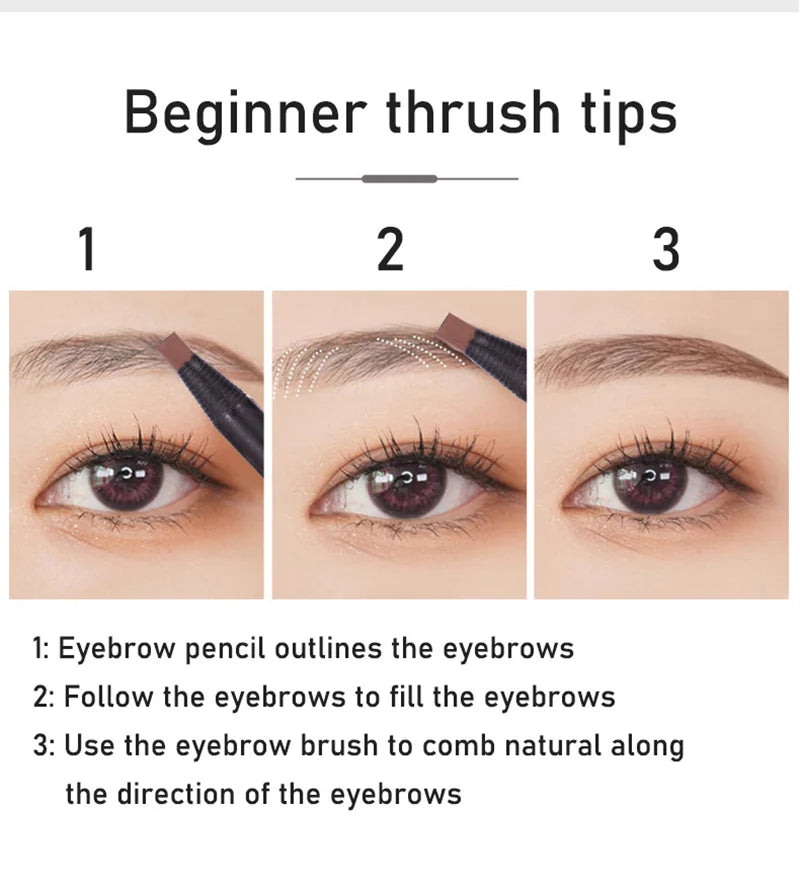 1pcs Long-lasting Waterproof Eyebrow Pencil Off with Brush Microblading Permanent Makeup Tools Pull Cord Peel-off Brow Pencil