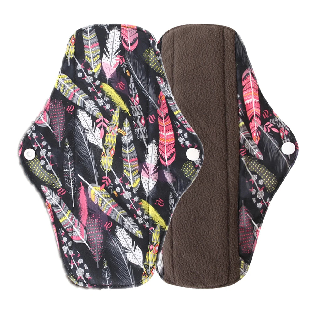 Reusable Organic Cotton Menstrual Pads Sanitary Napkins Washable Menstrual Sanitary Pad Women Cloth Menstrual Pad Period Pads