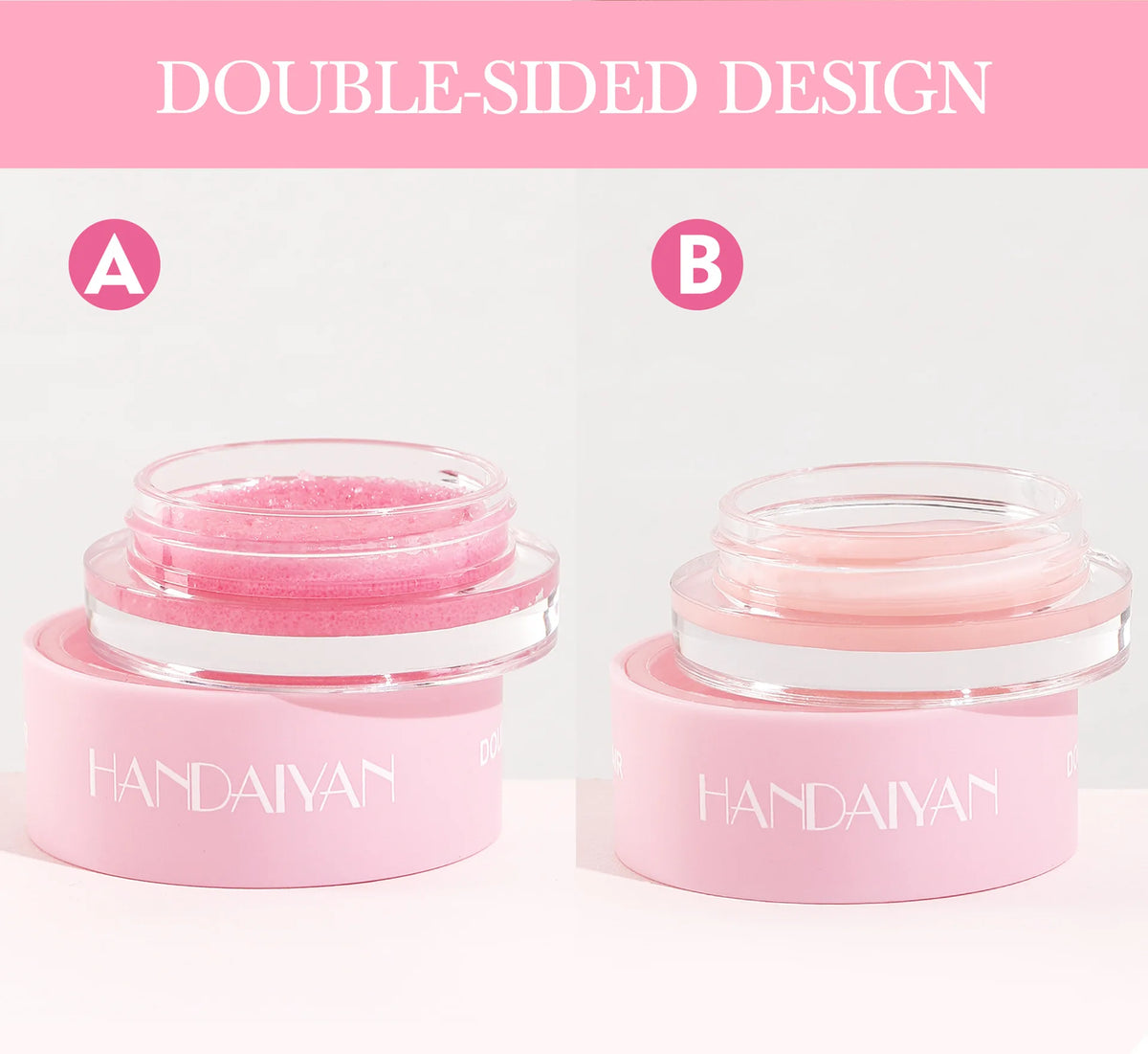 HANDAIYAN 2-in-1 Lip Exfoliator & Moisturizer Sugar Scrub Lip Repair Mask Lipbalm Double Lip Care Effected Lip Scrub Balm