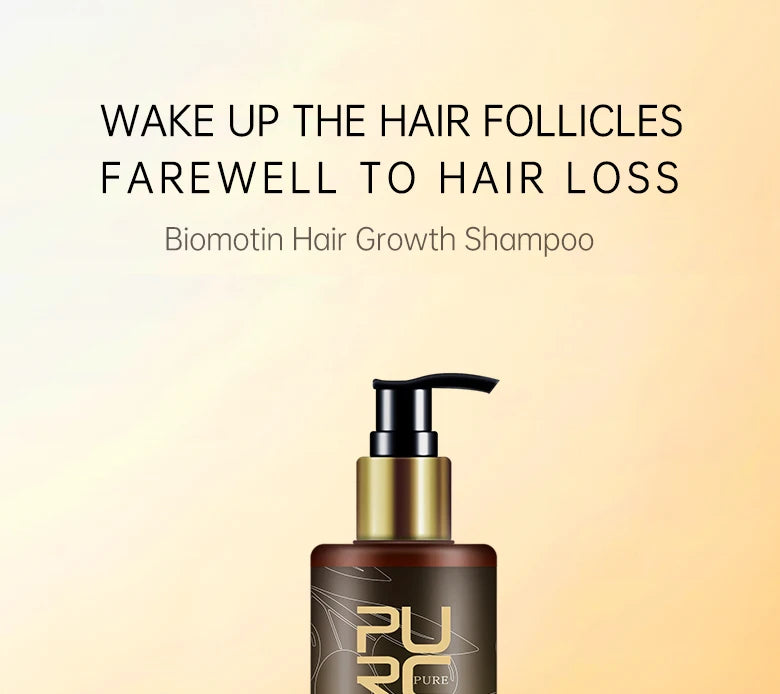 PURC Biotin Hair Growth Shampoo Anti Hair Loss Repair Damaged Frizz Argan Oil Scalp Treatment Hair Care Products