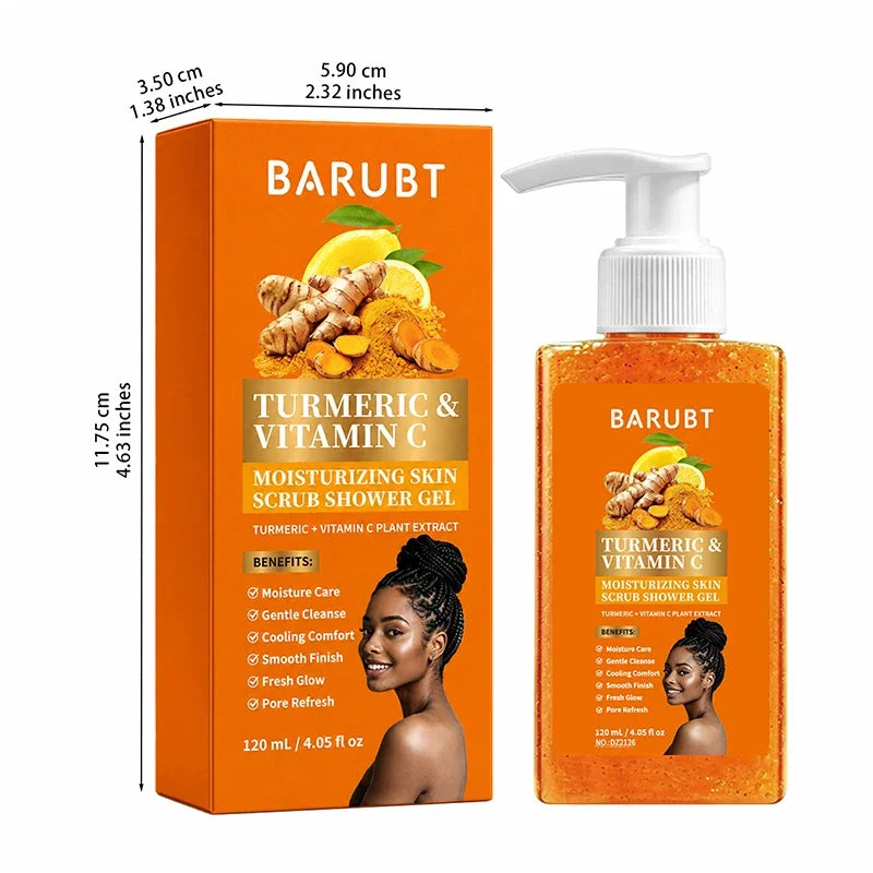 Vitamin C Brightening Body Wash Exfoliating Shower Gel Aloe Vera Moisturizing Skin Polish Gentle Deep Cleansing Daily Skincare