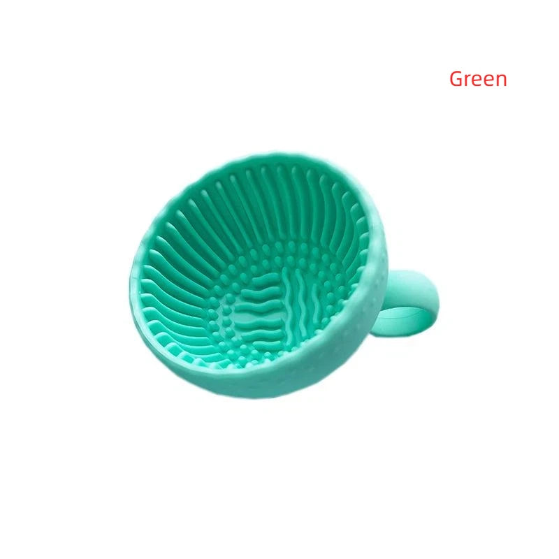 Soft Silicone Makeup Brush Cleaner Folding Powder Puff Cleaning Bowl Eyeshadow Brushes Wash Clean Mat Beauty Tools Scrubber Box