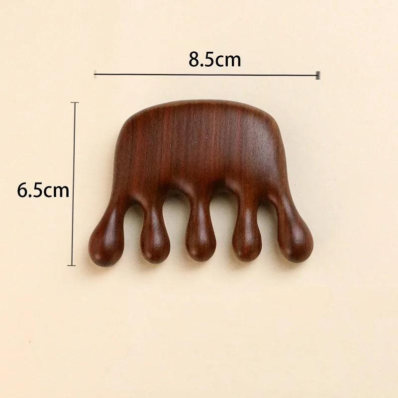 New Wooden Massage Wood Massager Comb Scalp Head Oil Massager Scalp Hair Comb Tools AMS01