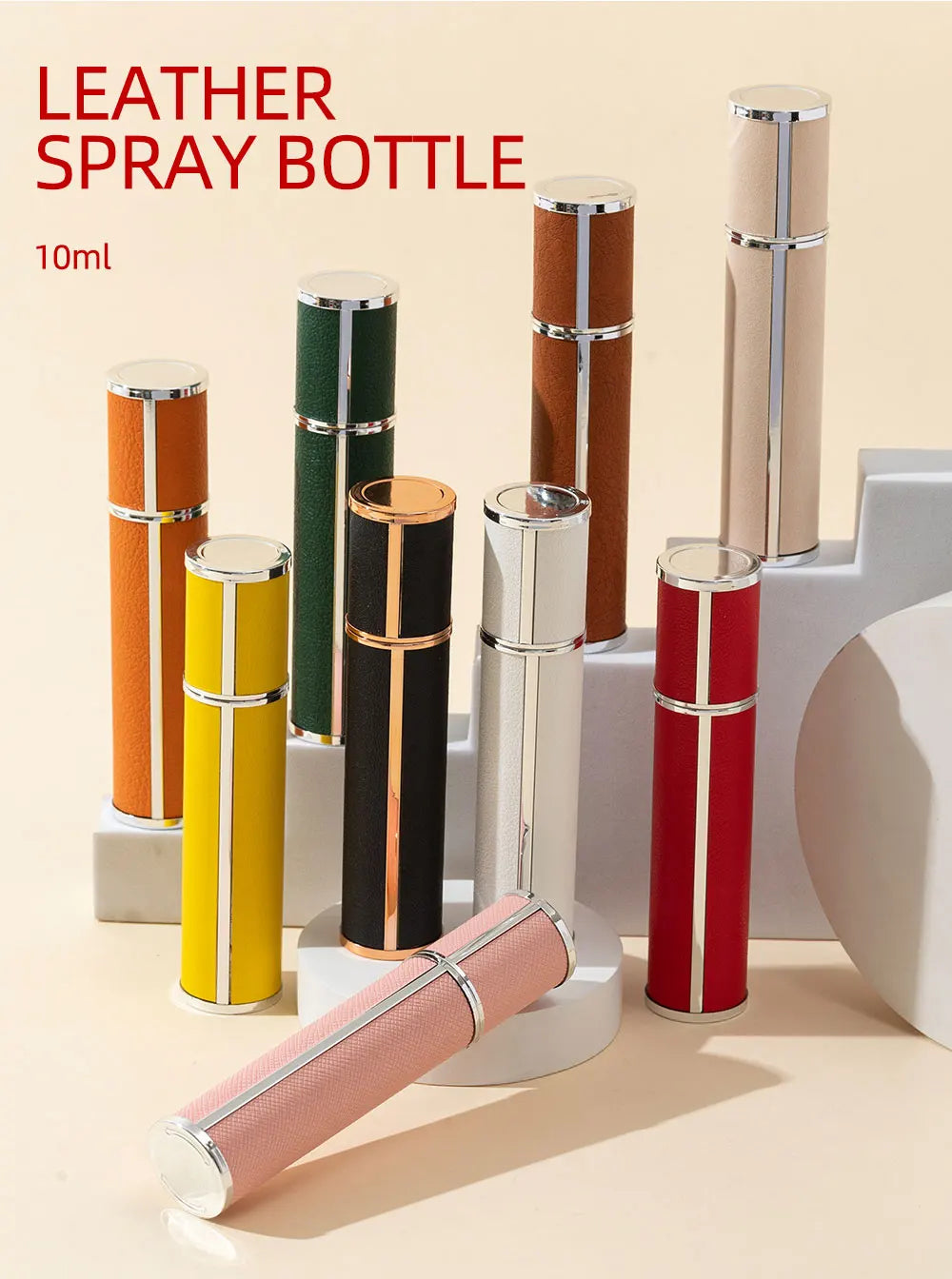 1PC Leakproof 10ml Travel Perfume Atomizer - Portable, Replenishable mini Cologne Dispenser, Glass Inner Bottle