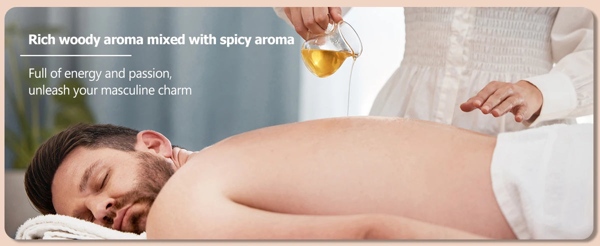 PHATOIL 260ml Body Oil-Deeply Moisturizing & Soothing Massage Oil with Long-Lasting Fragrance Vanilla Ginger Rosemary Body Oils